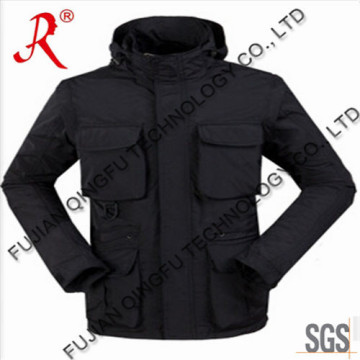 Black Thicken Outdoor Tech Warm Jacket (QF-744)