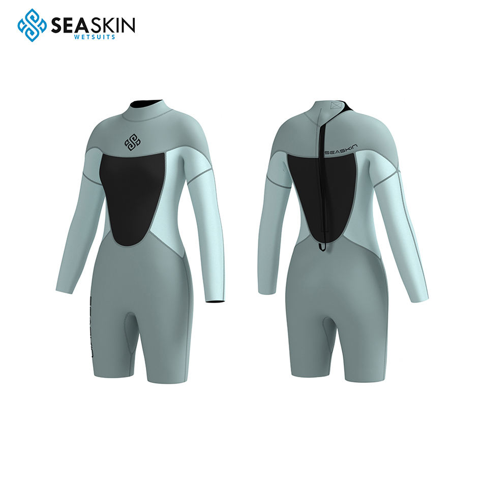 Zeilin duiken surfen dame met lange mouwen Springsuit wetsuit