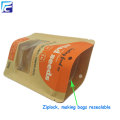 Sacos de papel kraft ziplock com janela para semente