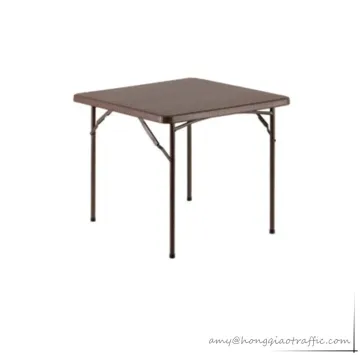 3FT 86cm Brown Square Table: Outdoor Plastic Banquet Folding Tables and Chairs for Garden Use
