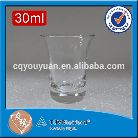 Custom mouth blown mini size glass cup 30ml christmas shot glasses