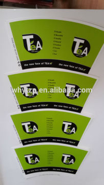 Foodgrade Pe Coated Paper Tea Cup Sheet/Fan of Heat Insulation