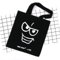 Custom cute face printing canvas shopping hand bags