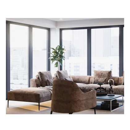 Customizable Balcony Panoramic Double Glazed Floor-to-Ceiling Fixed Windows