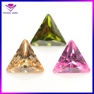 Wholesale Semi Precious AAA Grade CZ Gemstone Loose Colors Triangle Shape Cubic Zirconia Stone