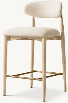 Modern Design Bar Chair with Curved Backrest