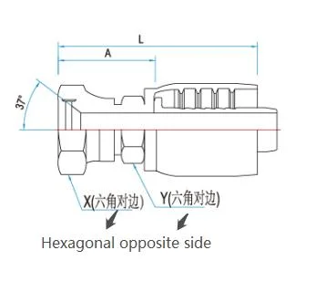 Hydraulic Fitting Hose Hose Coupler - 45 เมตริกเมนหญิง 24 กรวยโอริง L. T. DIN 3865 - Parker Series 43