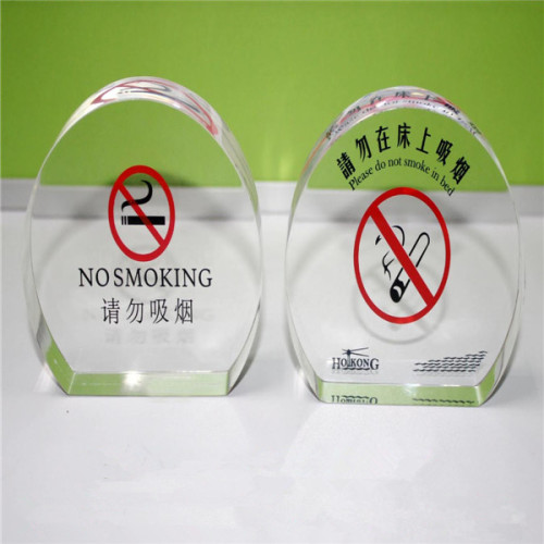 Custom-design No Smoking Acrylic Warning Board/No Smoke Warming Sign