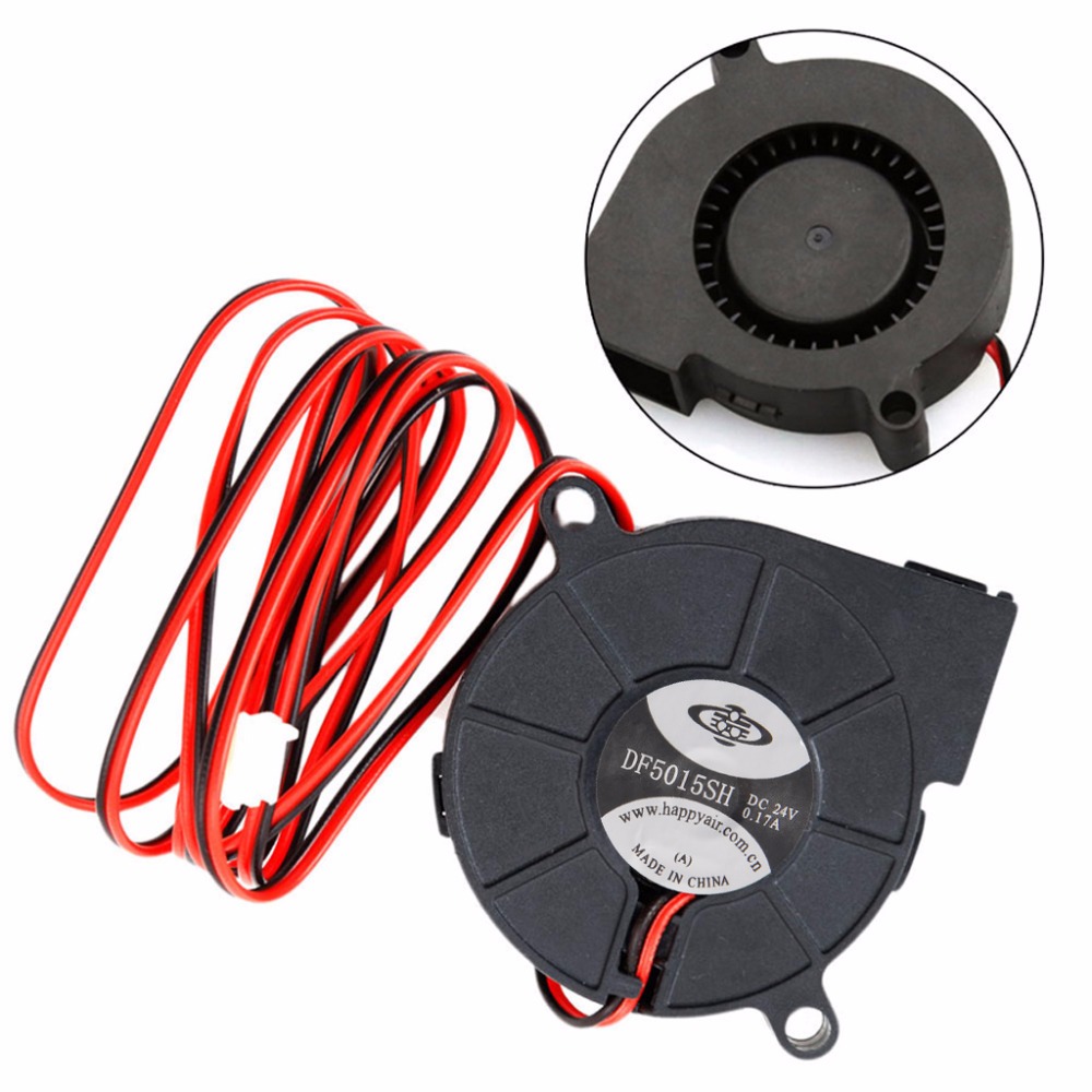1Pc Black Computer Accessories 24V Brushless DC Cooling Turbine Blower Fan 5015 50*62*15mm Durable New