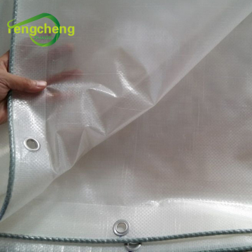 Transparent cherry rain cover tarpaulin with ring