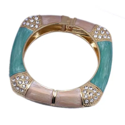 Men Stainless Steel Wan Shape Petrol Dripping Bracelet