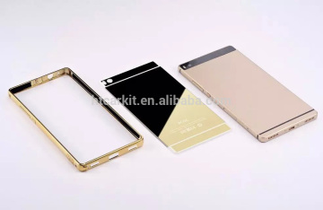 2016 High quality cell phone accessory metal bumper back case cover for huawei p8 lite