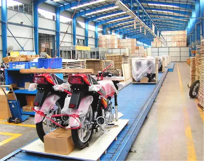 Motorcycle Packaging Line Conveyor System