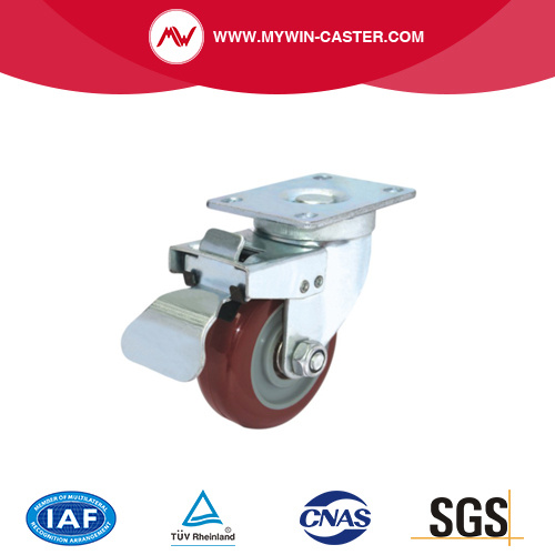 Płyta Top Swivel Industrial Caster PU Wheel