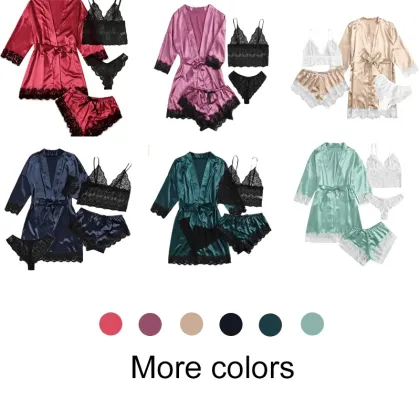 2024 Satin Silk Sleepwear: ODM OEM Manufacturer Private Label Pajamas Set for Women