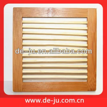 Table Mat Carbonized Border Bamboo Table Mat