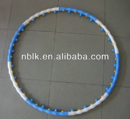 plastic sport hula hoop with massage ball