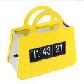 Reloj amarillo bolso flip clock