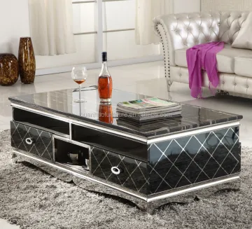 Black Marble Top Central Coffee Table from China