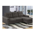 Cuir synthétique L Forme Sectionnelle Sofa