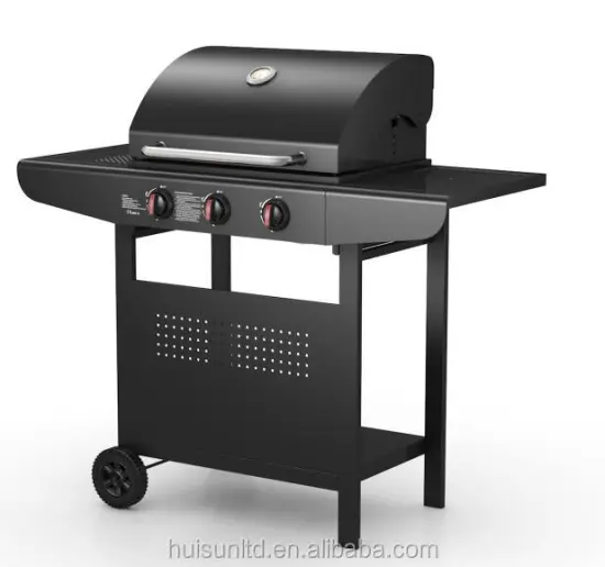 outdoor Modern Bbq Stainless Steel Outdoor Kitchen Custom Black Powder Coated Gas Grill