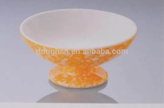 Inner white outside orange ceramic bowl for promotional