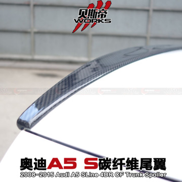 A5 S Line 4dr Spoiler de fibra de carbono para 2008-2015 Audi A5 S5