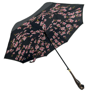 Paraguas recto de marca de moda invertida invertida