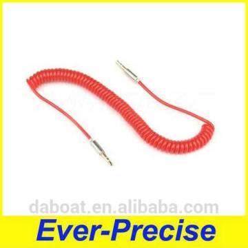 Cavo a spirale trasparente colorato 3.5 Cavo a molla audio Cavo retrattile da maschio a maschio per il mercato degli Stati Uniti