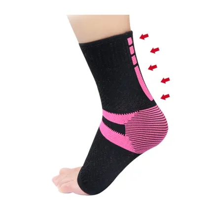 Gym Sports Fitness Workout Elastic Compression Ankle Brace Adjustable Support Protector Ankle Sleeve