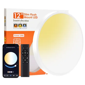 Tuya Smart Ceiling Light with Google Assistant Control, CW 2000-6000K, IP44 Rated, WIFI Enabled