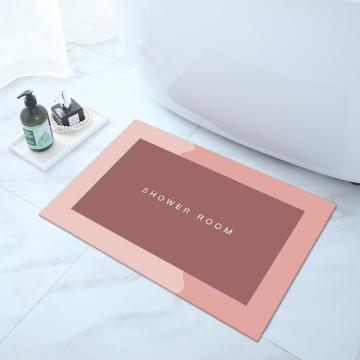 พื้นห้องน้ำไม่ใช่พรมห้องน้ำสีฟ้าลื่น