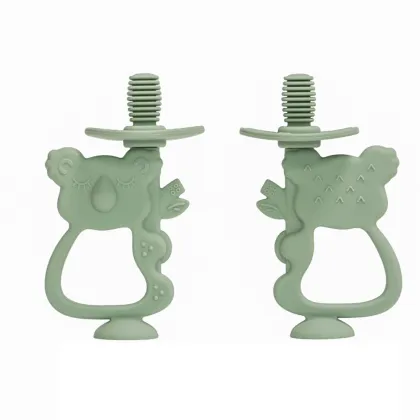Koala 2in1 Silicone Teether Baby Toothbrush Soothing Relief