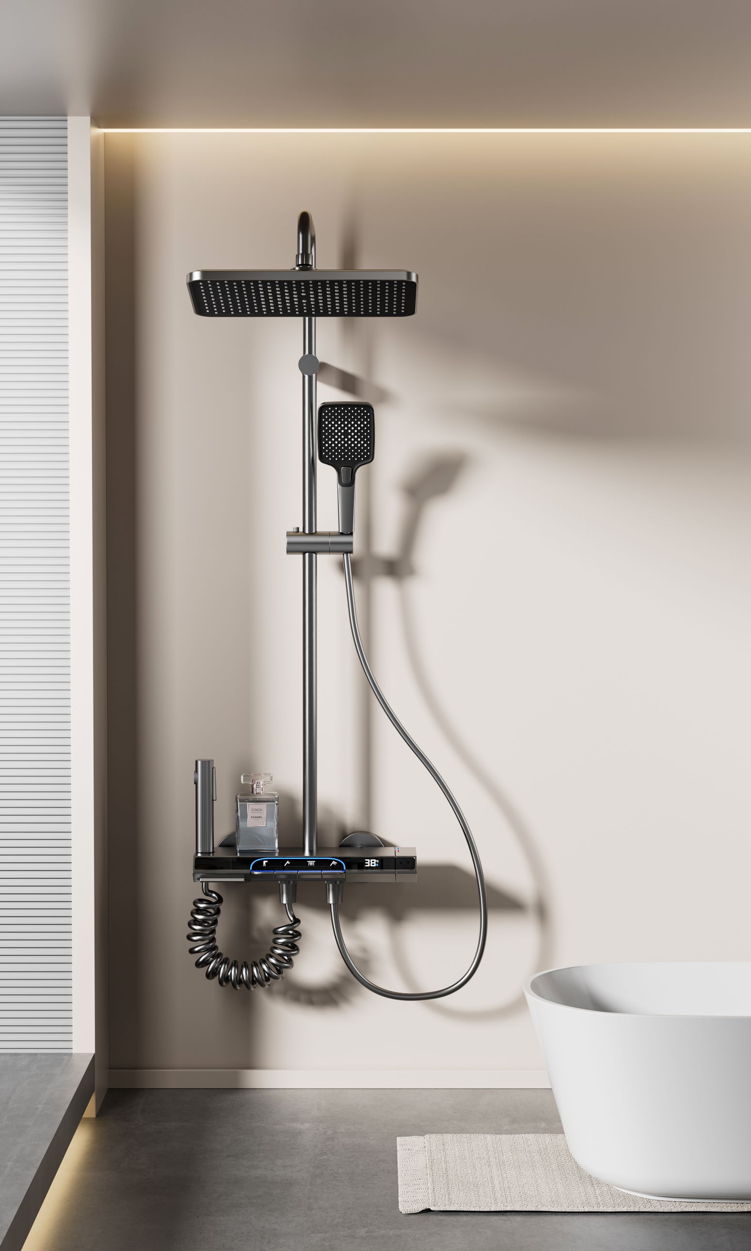 New Design Digital Display Temperature Shower Set