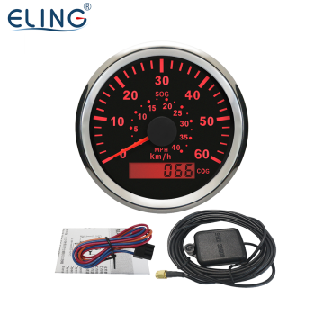 ELING 85mm Analog GPS Speedometer for Boats - 60KMH/40MPH with Backlight (12V/24V)