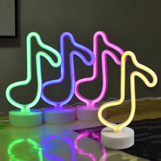 LED Neon Light Music Note - 25 Styles: Battery/USB Powered Night Light for Bedroom & Party