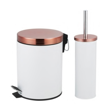 1.3 Gallon Soft Close Bathroom Trash Can with Toilet Brush
