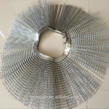 Round steel wire road sweeping brush wafers