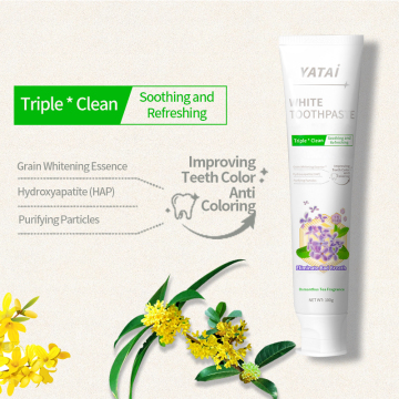 China Fresh White Toothpaste with Baking Soda and Osmanthus for Sensitive Teeth