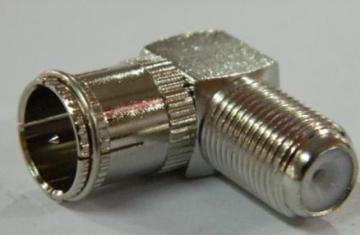 Female to Male Quick Release Right Angle F Connector Adaptor