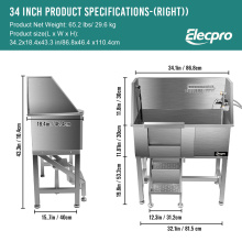 dog bathing tubs for groomers High Quality Stainless Steel Dog Grooming Tubs Factory