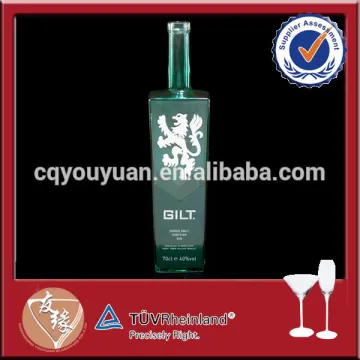 70cl green color painted vodka bottle price