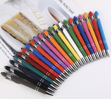 Metal Stylus Pen for Touch Screens - 2-in-1 Retractable Ballpoint Pen
