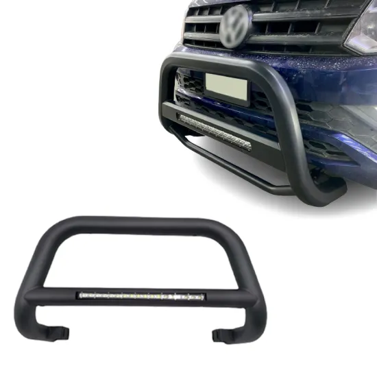 Universal Customizable Black Bull Bar Nudge Bar with LED for VW Amarok 4x4 2009-2020 Parts & Accessories