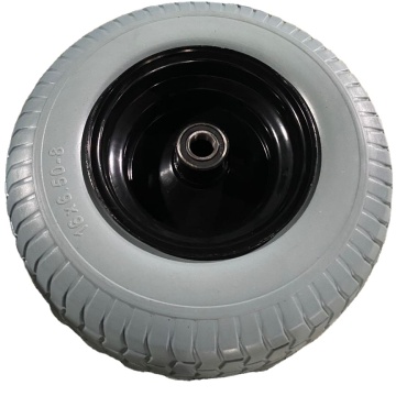 Factory Direct Solid Rubber Wheel Tire 4.10/3.50-4 Polyurethane Foam Filled Tyre