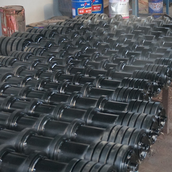 133mm Dia Rubber Disc Spiral Return Idler for Mine Conveyor System