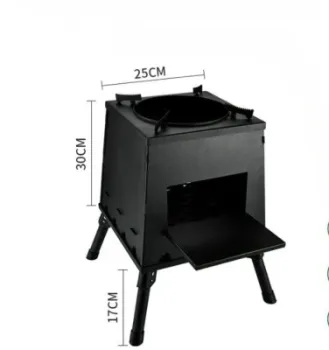 New Design Portable Foldable Sturdy Adjustable Holder Camping Large Wood-Burning Stove