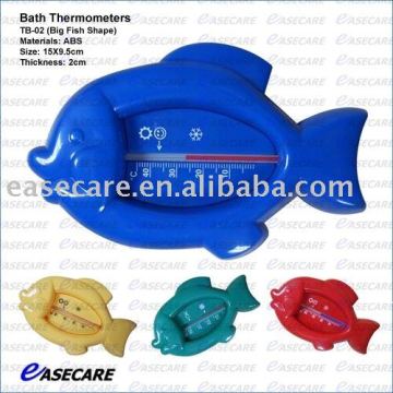 bath thermometer card with bath thermometer