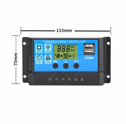 10A Smart Solar Charge Controller for 12V/24V Solar Systems