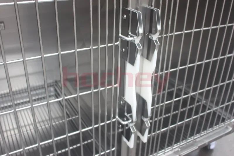 Stainless Steel Veterinary Therapy Oxygen Infrared Warm Heated Cage with IV Pole